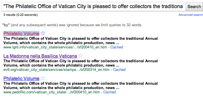 Google mostra i risultati duplicati ma non quelli originali