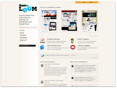 Theme Loom max resolution homepage