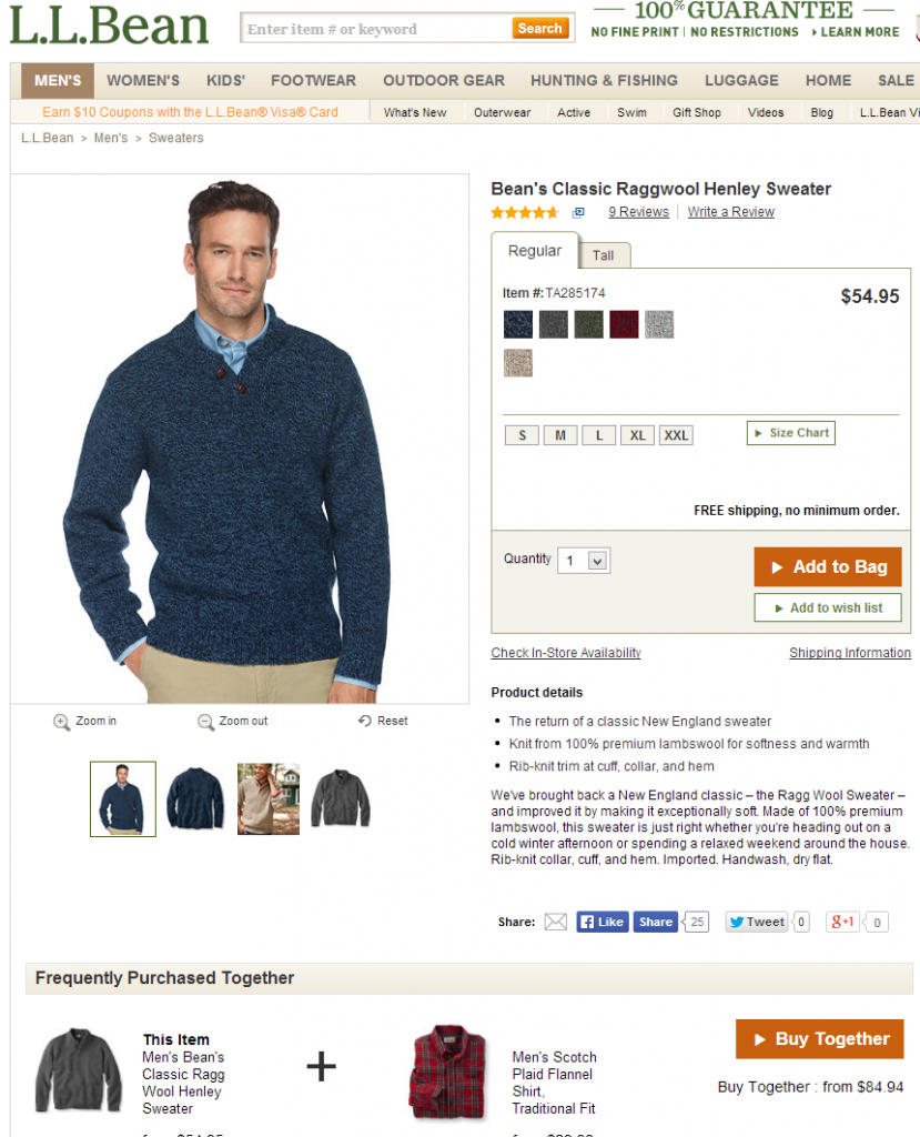 llbean-crossselling-descrizione-materiale